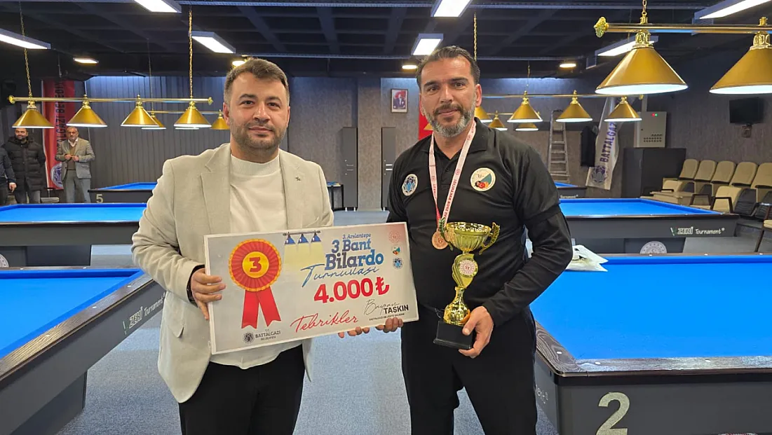 Battalgazi’de 3 Bant Bilardo Turnuvası Sona Erdi