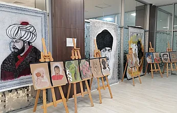 Halı Üzerine Yapılan Resimlerin Sergisi Açıldı.