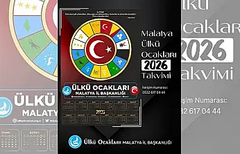 Ülkü Ocakları Malatya'dan Anlamlı Takvim: 16 Türk Devleti Bayrakları 2026 Takviminde