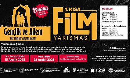 1. Kısa Film Festivali'nde Son Başvuru 15 Aralık!