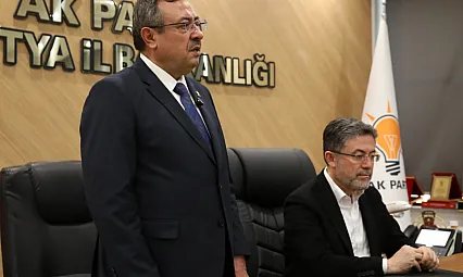 Bakan İbrahim Yumaklı İl Başkanı Ali Bakan'ı Ziyaret Etti