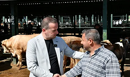 MAGİNDER Başkanı Karademir Hayvan Pazarında Pazarın Nabzını Tuttu