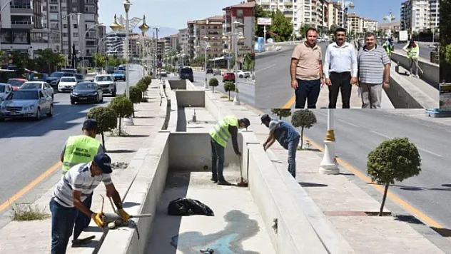 Fahri Kayahan'da Süs Havuzlarının Bakım-Onarım Temizlikleri Yapılıyor