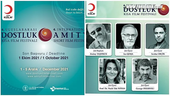4. Uluslararası Kızılay Dostluk Kısa Film Festivali'nin Ana Jürisi Açıklandı