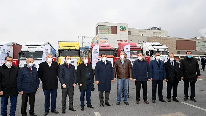 7 Tır Yardım Malzemesi İhtiyaç Sahipleri İçin Yola Çıktı