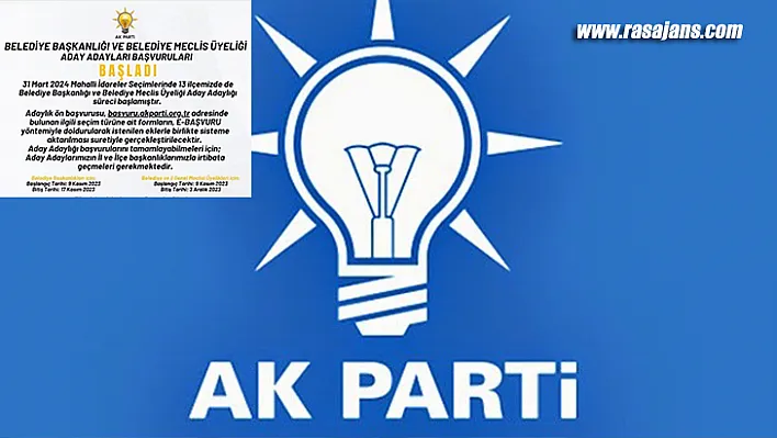 AK Parti de adaylık süreci başladı