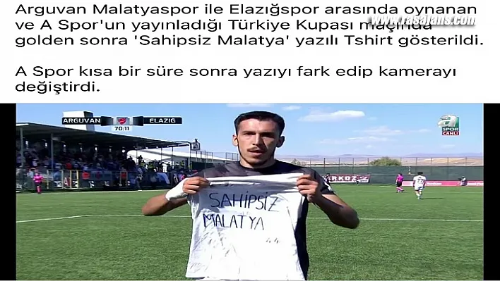 Arguvansporlu Futbolcu Ferhat Canlı'dan  Deprem Protestosu Sahipsiz Malatya