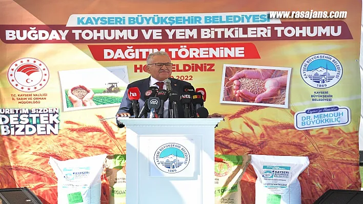 Başkan Büyükkılıç, Çiftçiye 1500 Ton Daha Tohum Dağıttı