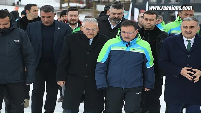 Başkan Büyükkılıç Kar Fırtınaları İle Erciyes'te Buluştu