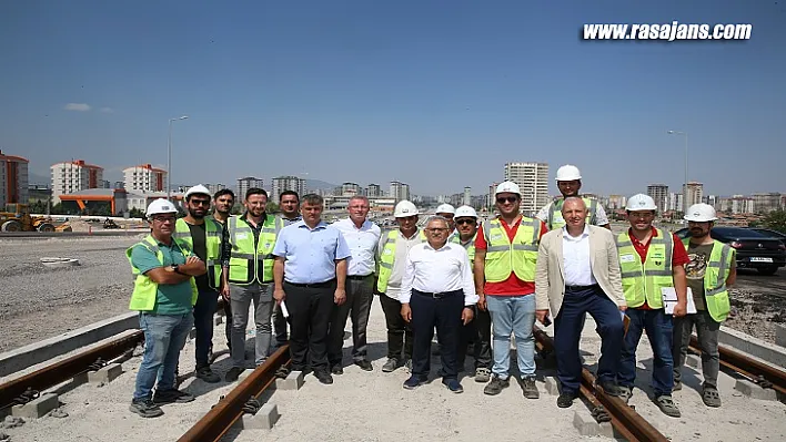 Başkan Büyükkılıç, Yapımı Devam Eden Talas Raylı Sistem Hattı'nı Denetledi