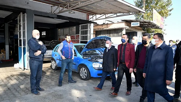 Başkan Gürkan Sanayi Sitesini Ziyaret Etti