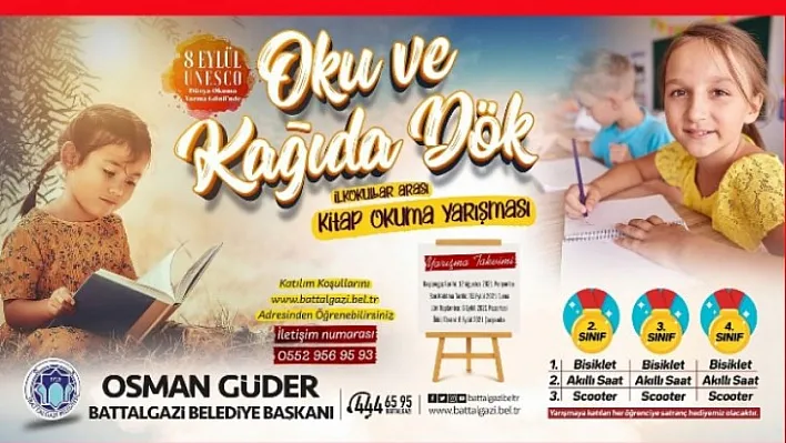 Battalgazi Belediyesi'nden Ödüllü Kitap Okuma Yarışması