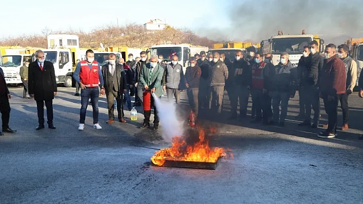 Battalgazi Belediyesi'nden Personeline Yangın Tatbikatı