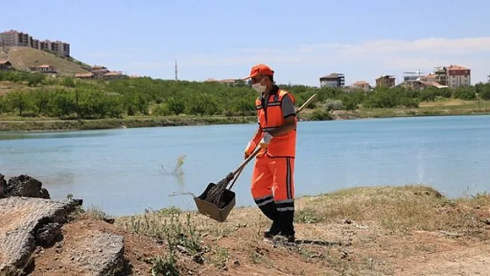 Battalgazi'deki Göletler Temiz Hale Getiriliyor