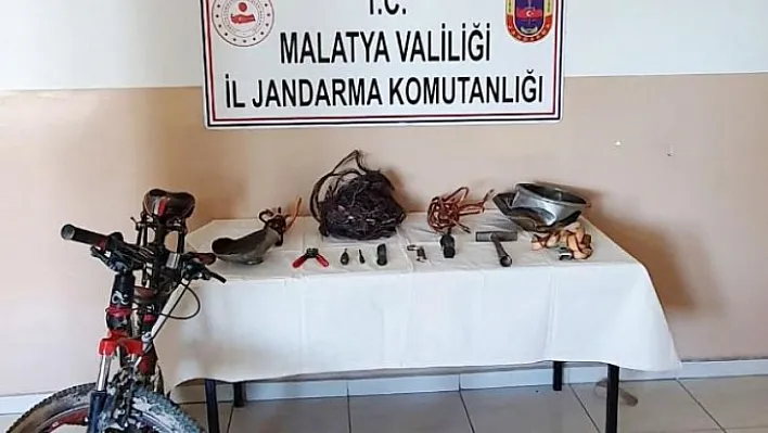 Battalgazi İlçe Jandarma'dan Kablo Hırsızına Suçüstü