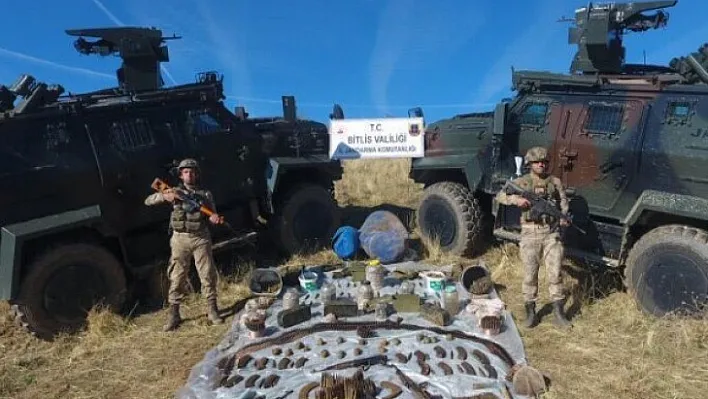 Bitlis kırsalında çok sayıda mühimmat ele geçirildi