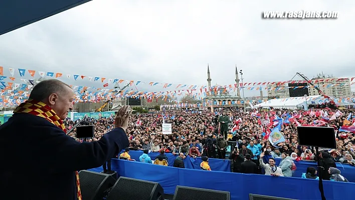 Cumhurbaşkanı Erdoğan'dan Büyük Mitingde Kayseri Övgüsü