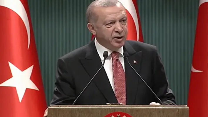 Cumhurbaşkanı Erdoğan, kabine toplantısının ardından millete seslendi