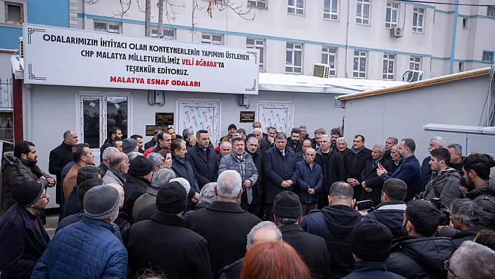 Esnaf Odaları için geçici konteyner büroları hizmete girdi