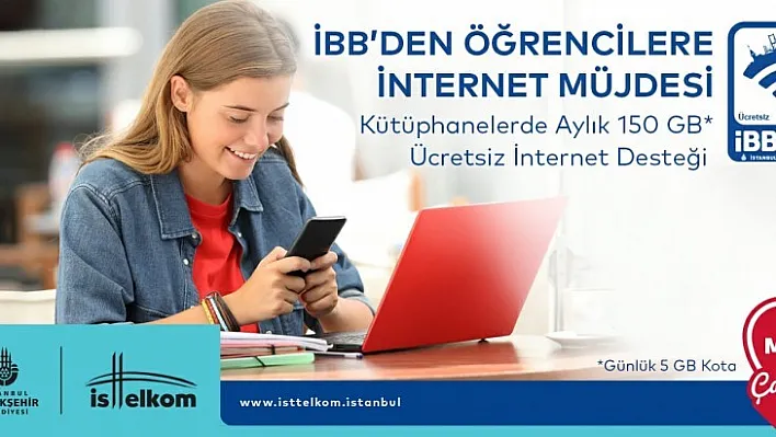İBB Öğrencilere İnternet Desteğini Aylık 150 Gb'ye Çıkartıyor