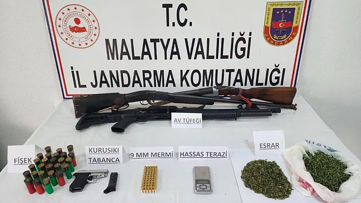 Kale İlçesinde Operasyon: Ruhsatsız Silah ve Esrar Bulundu