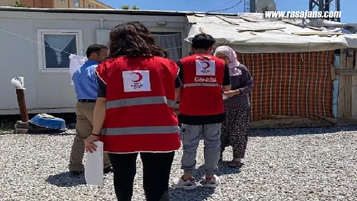 Kızılay Bin 400 Aileye Yardım Yaptı.