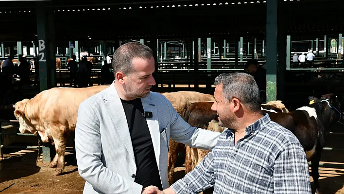 MAGİNDER Başkanı Karademir Hayvan Pazarında Pazarın Nabzını Tuttu