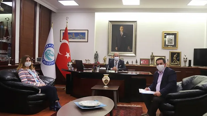 Mahmudiye Belediye Başkanı Gündoğan'dan Başkan Büyükerşen'e Ziyaret