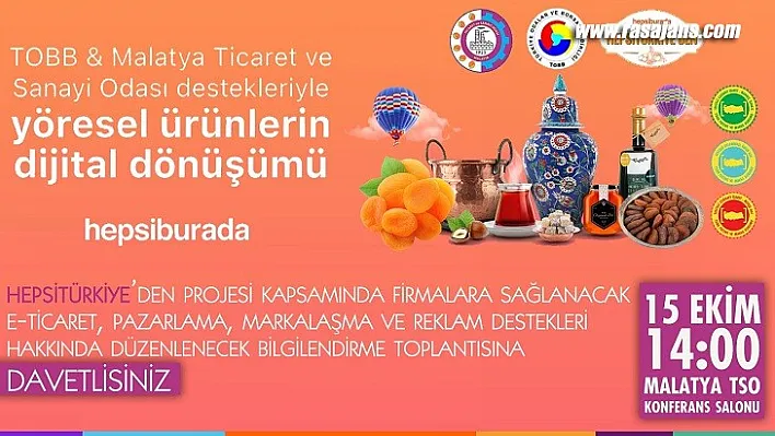 Malatya TSO'dan yöresel ürünlere e-ticaret atağı
