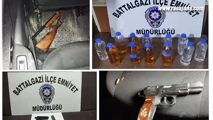 Sahte Alkol ve Silahlar Ele Geçirildi