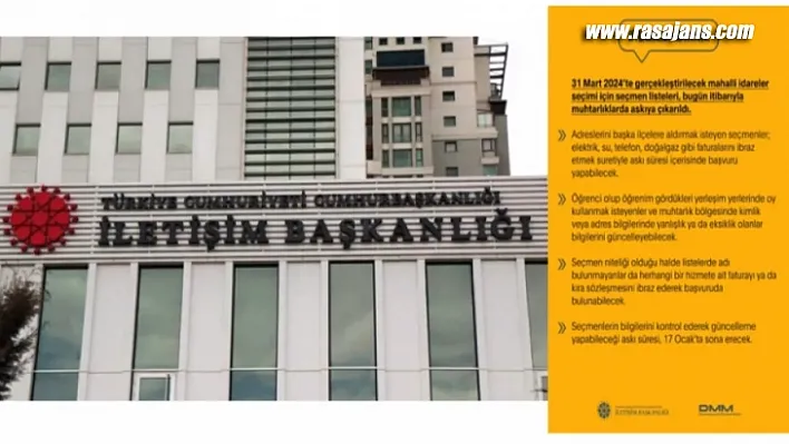 Seçmen Listeleri Muhtarlıklarda Askıya Çıkarıldı