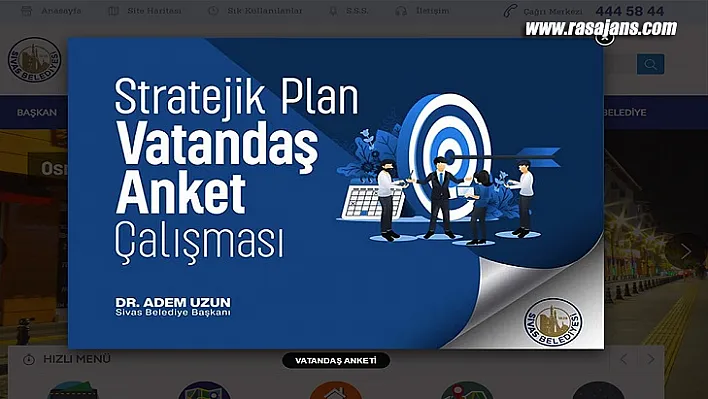 Sivas Belediyesi'nden Stratejik Plan İçin Vatandaş Anketi…