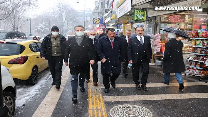 Vali Baruş ve Büyükşehir Belediye Başkanı Gürkan'dan Keskin'e ziyaret