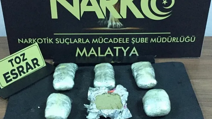 Yolcu Otobüsünde esrar ele geçirildi