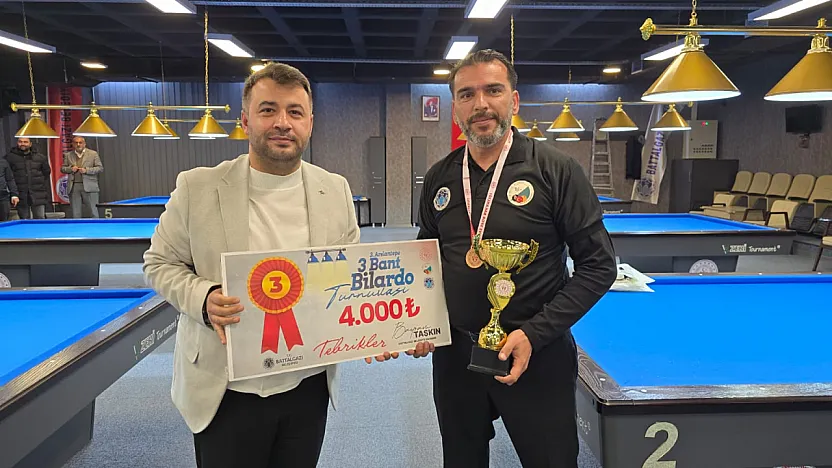 Battalgazi'de 3 Bant Bilardo Turnuvası Sona Erdi
