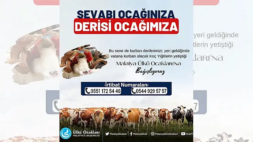 Kurban Derisiyle Destek Ver Millî Gençliğe Umut Ol!
