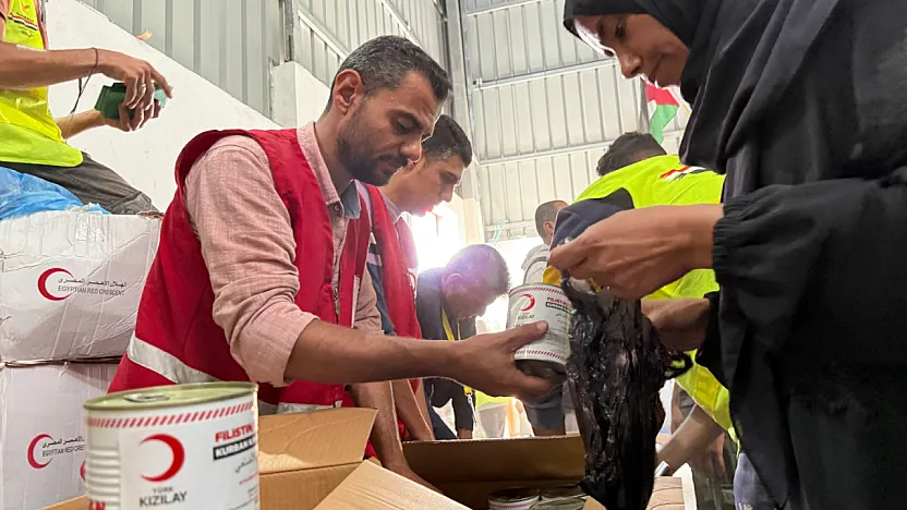Türk Kızılay'ın İyilik Gemisi Yardımları Gazze'de
