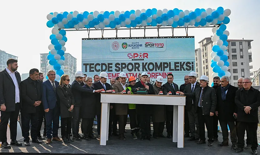 Tecde Spor Kompleksi'nin  Temel Atma Töreni Yapıldı